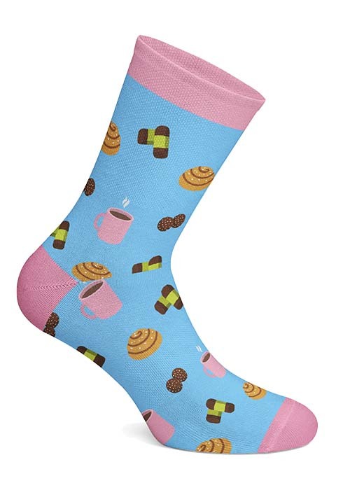 Swedish Fika Socks Fika-motiv /
