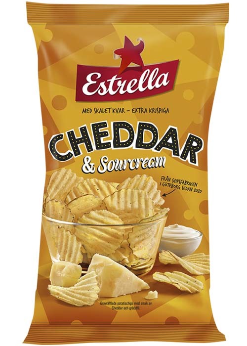 Estrella Cheddar & Sourcream Chips 175g /