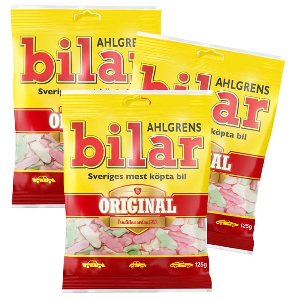 Ahlgrens Bilar 125 g x 3 st /