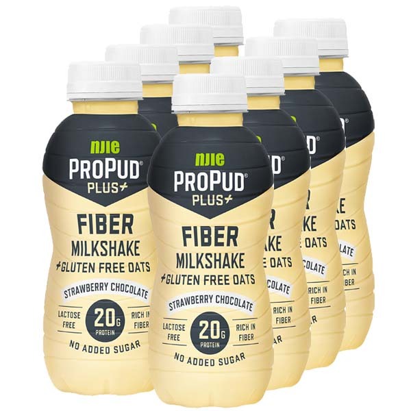 Njie Fiber Milkshake Straw/choc 33cl x 8 /