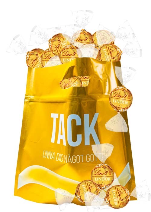 Lindt Lindor White i guldpåse - 1 kg /