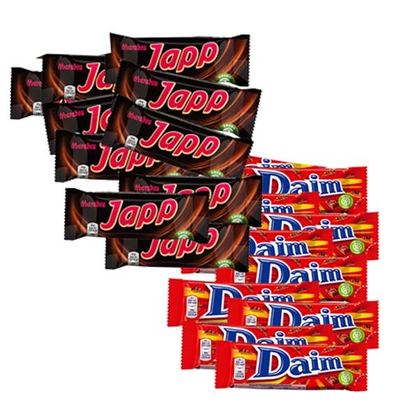 Japp 30g x 10 st - Daim 28g x 10 st /