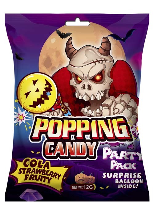 Halloween Popping Candy med ballong -12g /