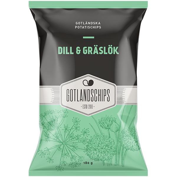 Gotlandschips Dill & Gräslök 180G /