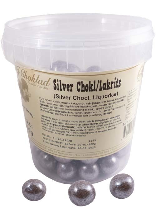Silverlakrits i hink - 400g