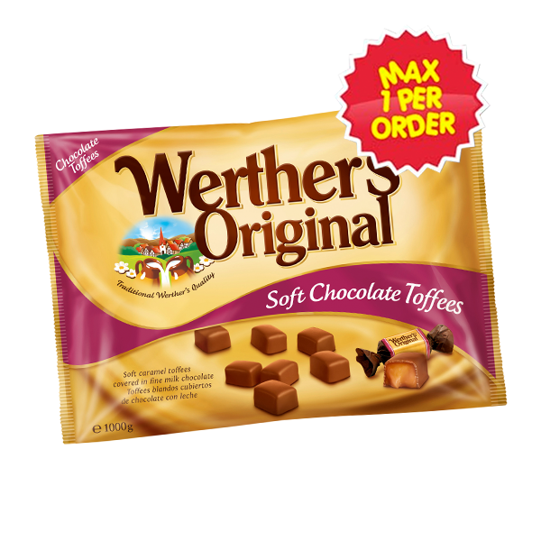 Werther´s Soft Chocolate Toffee 1kg