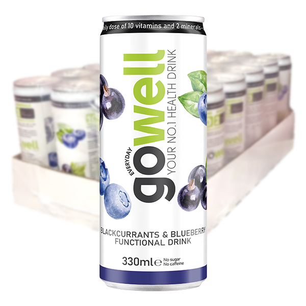 Gowell Svarta vinbär/Blåbär 33cl x 24st