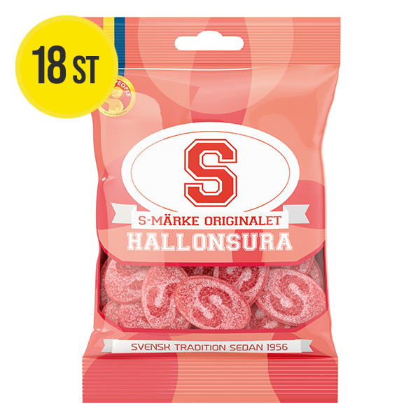 S-Märke Hallonsura 18st x 80g
