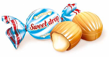 Sweet Drops 1kg. Krämiga inslagna karameller i enkilospåse.