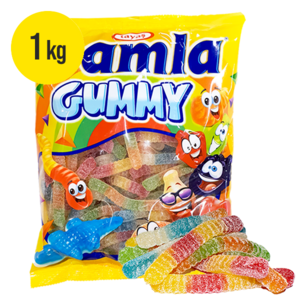 Sura gelémaskar med fruktsmak 1kg