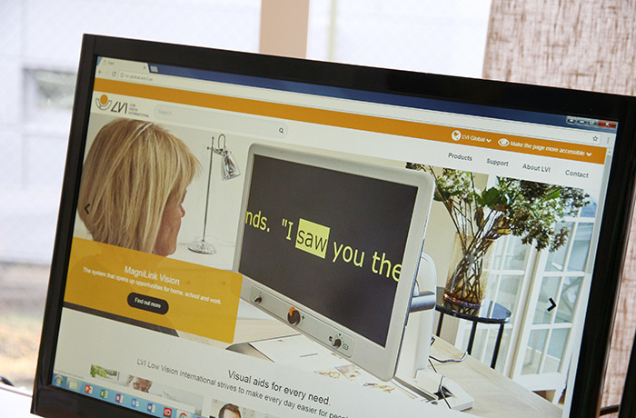 An image of a computer screen which shows the LVI website.