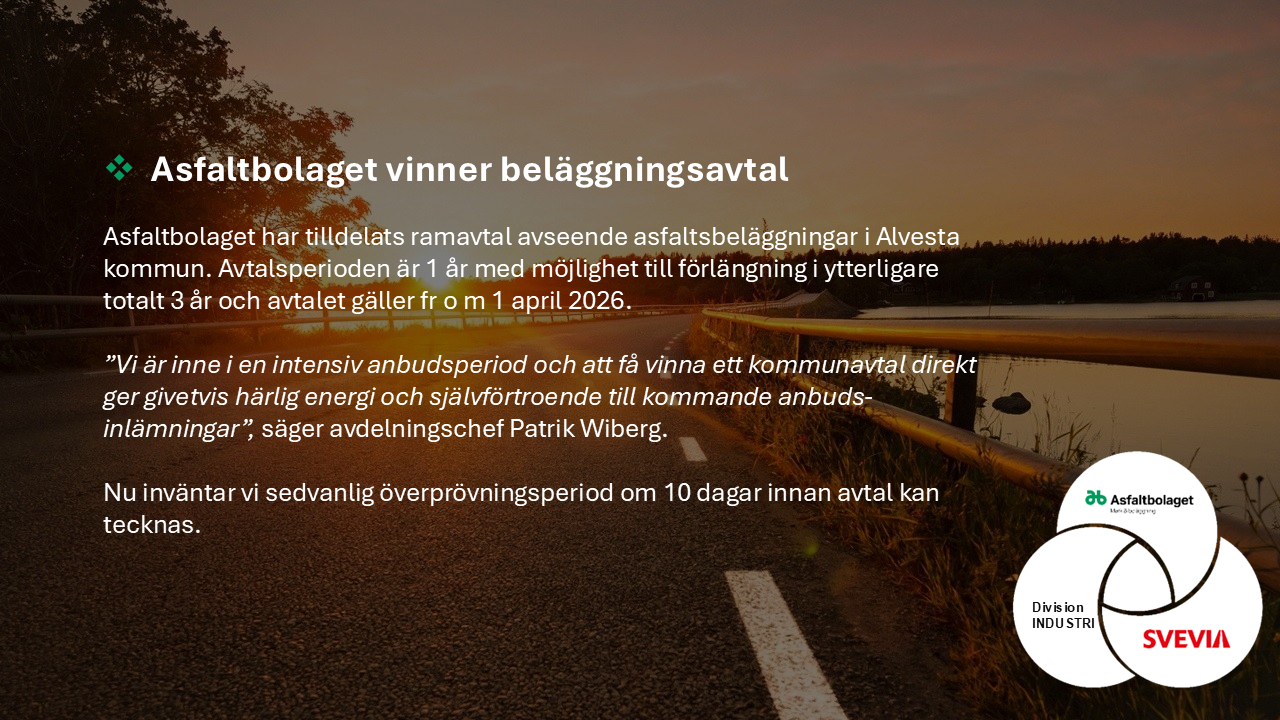 Nytt avtal med Alvesta kommun