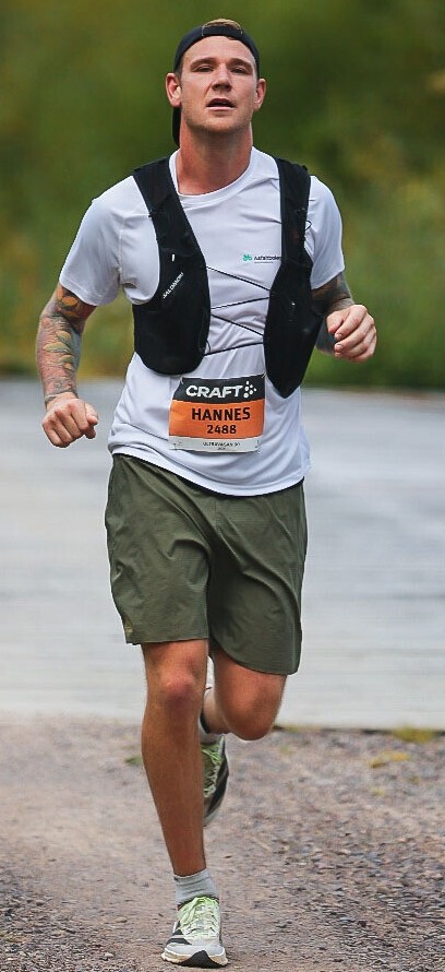 Hannes Bengtsson sprang Ultravasan den 15 augusti.