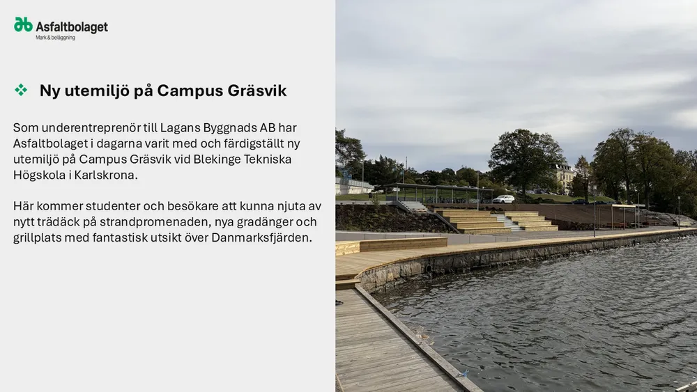 Ny utemilljö på Campus Gräsvik