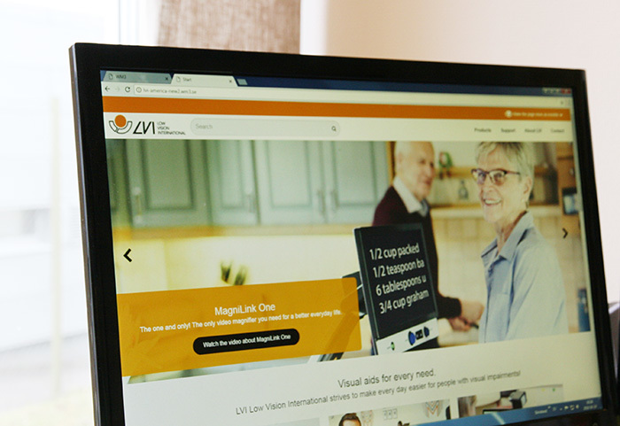 LVIs new website is viewed on a computer screen.