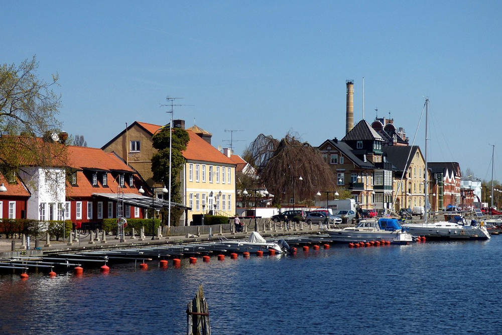 Cykeluthyrning i Åhus centrum.