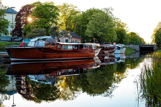 Cycling in Karlstad.