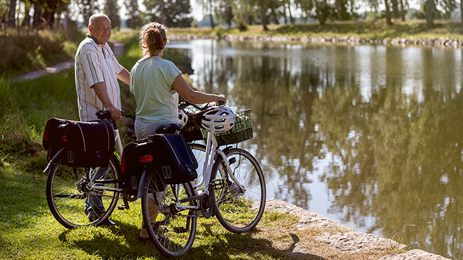 Hyr cykel vid Töreboda, Göta kanal.