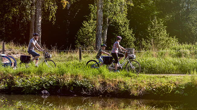 Bicycle rental at Töreboda, Göta kanal.