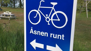 Bicycle path in Åsnen national park.