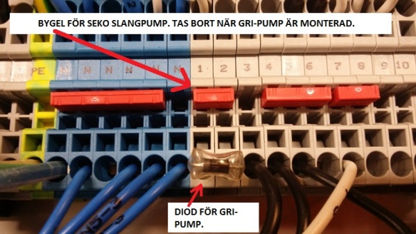 Bild av elektrisk koppling på WD-4S med instruktioner