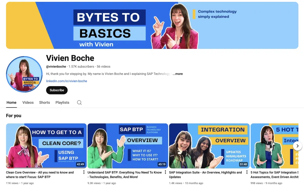 Vivien Boche YouTube Channel