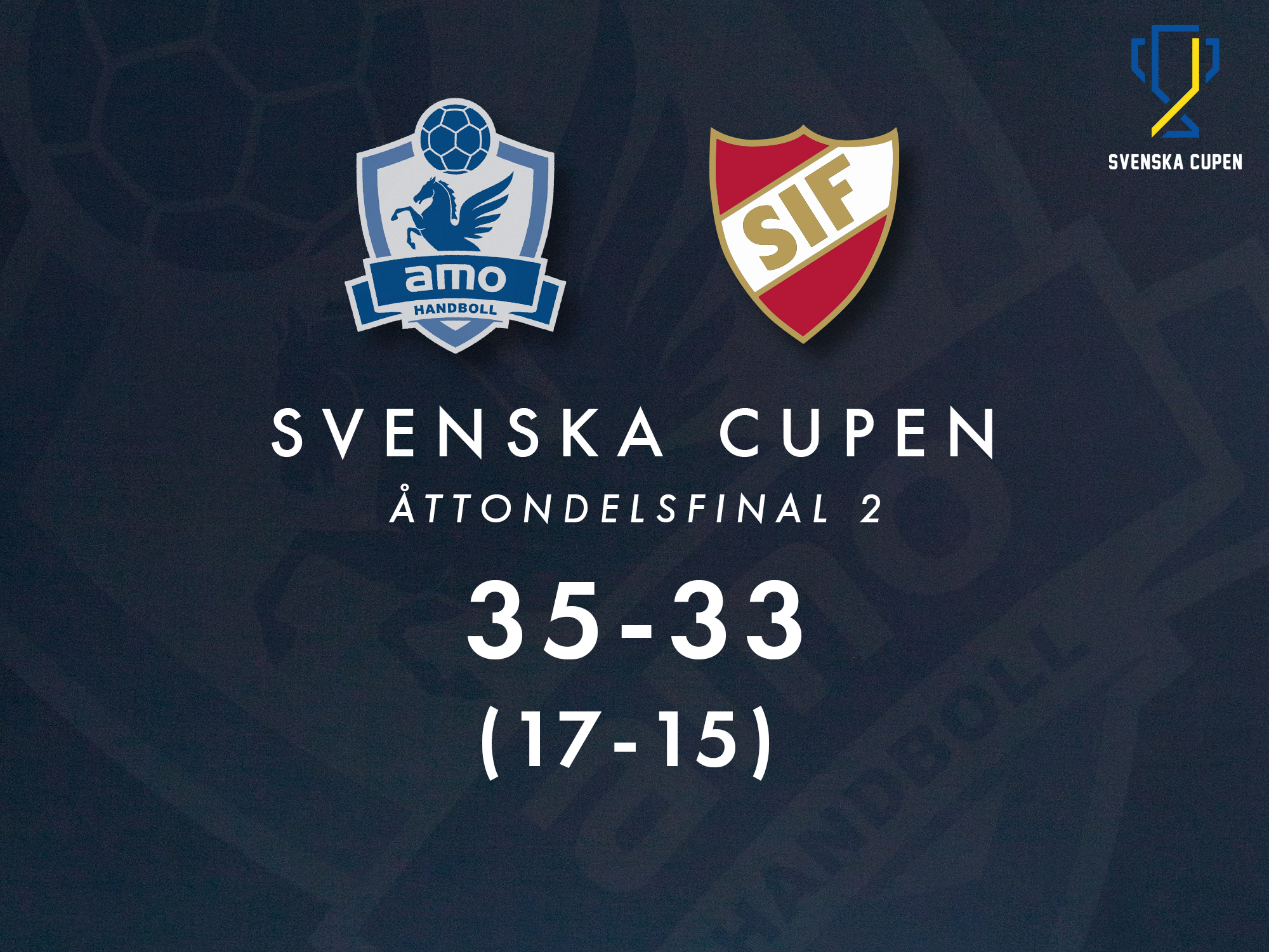 Amo vidare till Kvartsfinal i Cupen