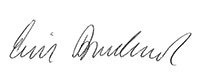 Erik Bondemark's signature.