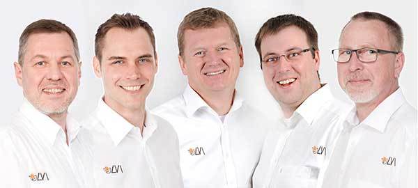 LVI Deutschland Team: Stefan Deininger, René Hanebeck, Rolf Behr, Martin Jung und Henry Bockenkamm