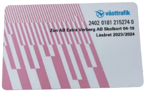 Skolkort från Västtrafik