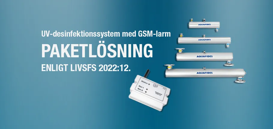 Nyhet! Paketlösning UV-desinfektionssystem med GSM-larm