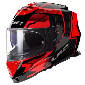 LS2 Storm II Tracker Svart/Röd MC-hjälm