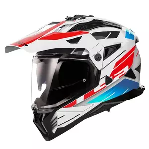 Hjälm Ls2 Mx702 Pioneer Ii Namib Vit/Blå/Röd
