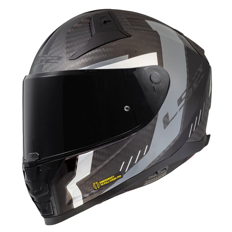 Hjälm Ls2 Ff811 Vector Ii Carbon Grid Matt Svart/Grå