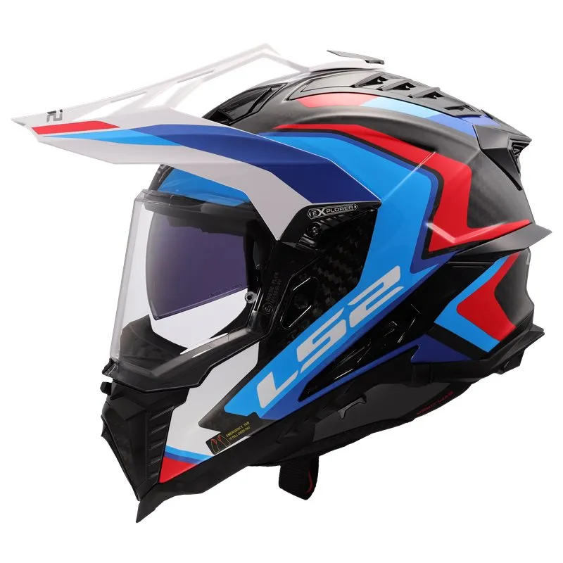 Produkt bilder Hjälm Ls2 Mx701 Explorer Carbon Frontier Blå