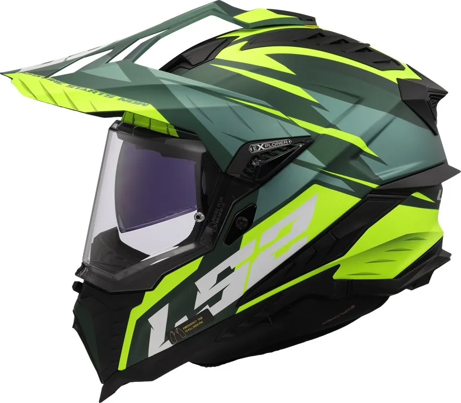 Produkt bilder Hjälm Ls2 Mx701 Explorer Srire Grön/Gul