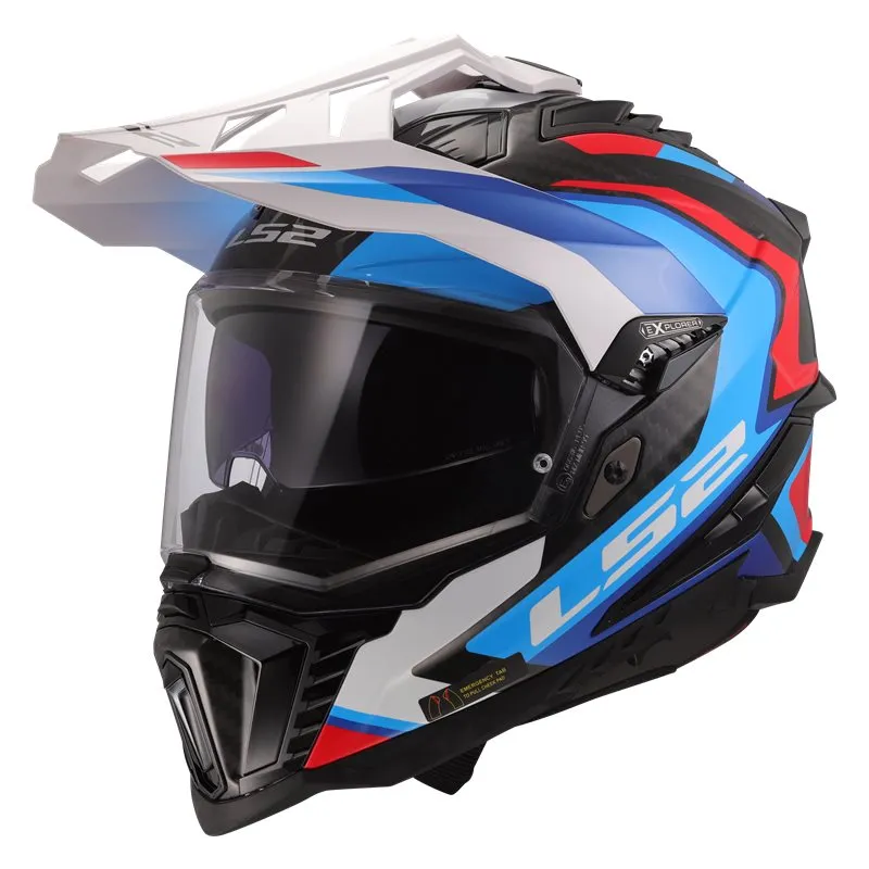 Produkt bilder Hjälm Ls2 Mx701 Explorer Carbon Frontier Blå