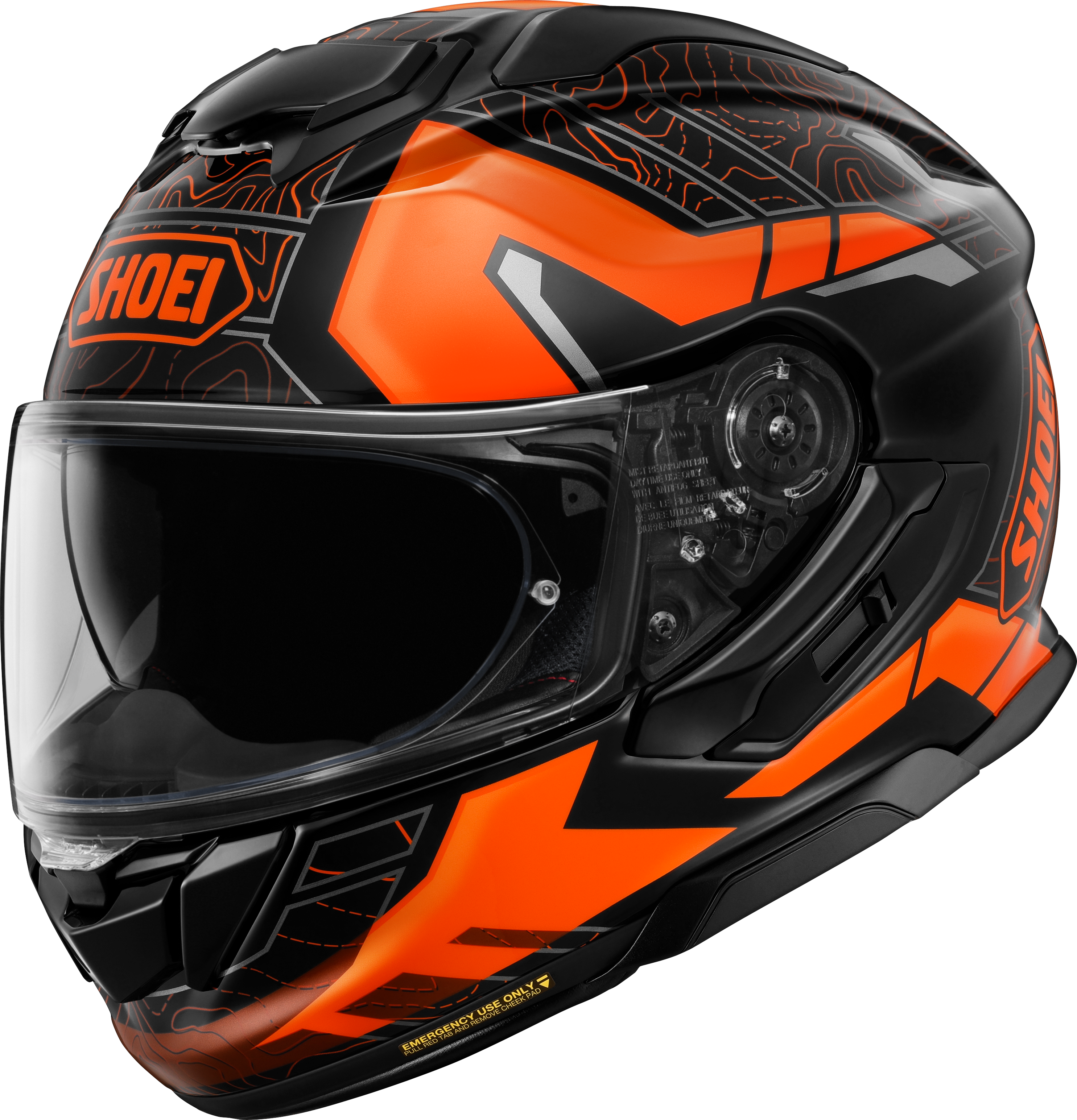 Shoei GT-Air 3 Hike TC-8 Svart/orange MC-hjälm