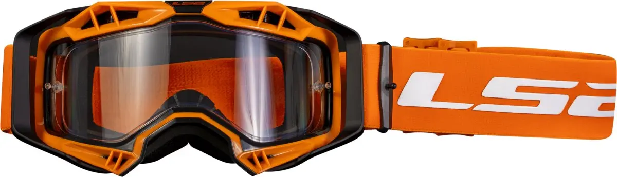 Produkt bilder Goggle ls2 aura enduro series klar lins orange onesize