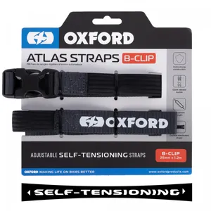 Oxford Atlas B Clip 26mm X 1.2m Asphalt Pair