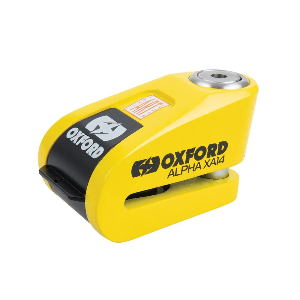 Produkt bilder Oxford Alpha Xa14 Alarm Disc Lock Gul/Svart
