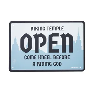 Oxford Garage Metal Sign: Temple