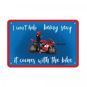 Oxford Garage Metal Sign: It Comes With The Bike
