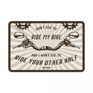 Oxford Garage Metal Sign: Dont Ask To Ride My Bike