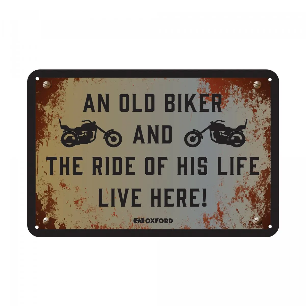 Produkt bilder Oxford Garage Metal Sign: The Ride Of His Life Live Here