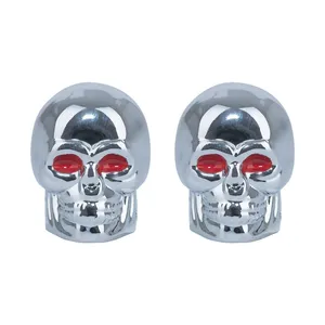 Oxford Skull Valve Caps Silver