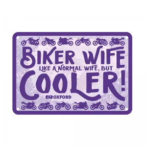 Oxford Garage Metal Sign: Biker Wife Cooler