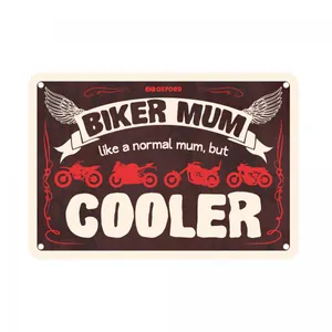 Oxford Garage Metal Sign: Biker Mum Cooler