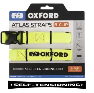 Oxford Atlas B Clip 26mm X 0.7m Fluorescent Yellow Pair