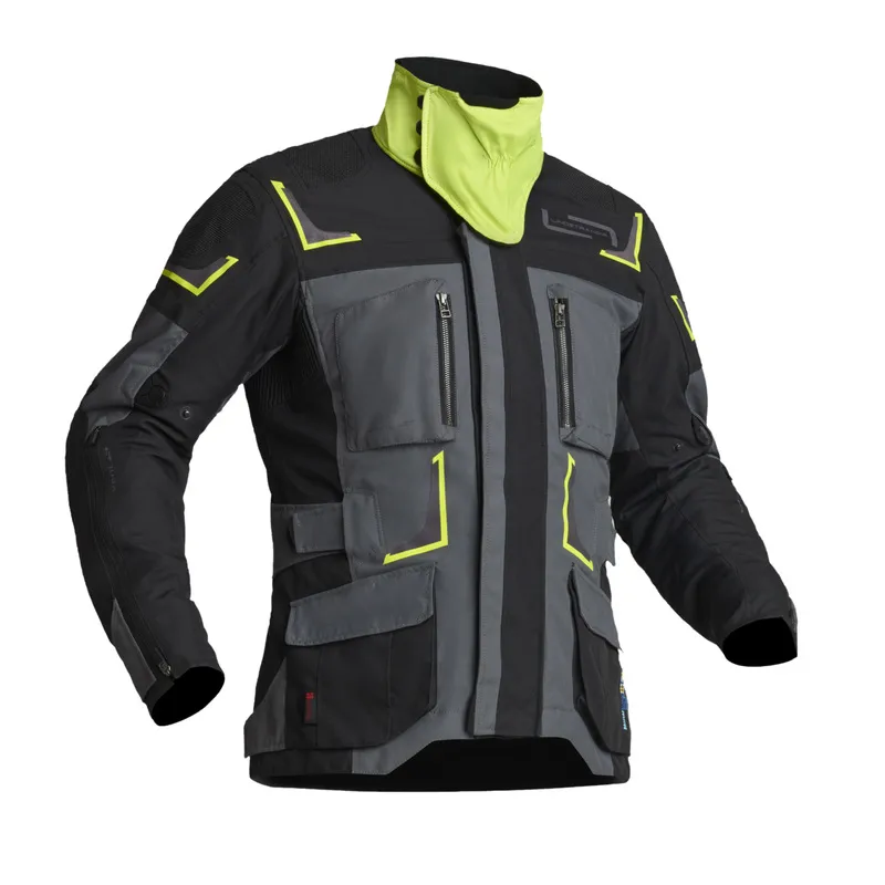 Produkt bilder Linstrands Myrvik Grå/Svart/Gul Allvädersjacka